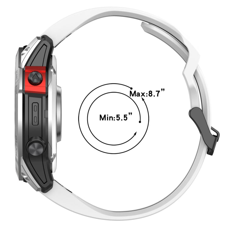 For Garmin Instinct Crossover Solar 22mm Two-Color Reverse Buckle Silicone Watch Band(Blue+Teal) - Watch Bands by PMC TechLife | Online Shopping South Africa | PMC TechLife