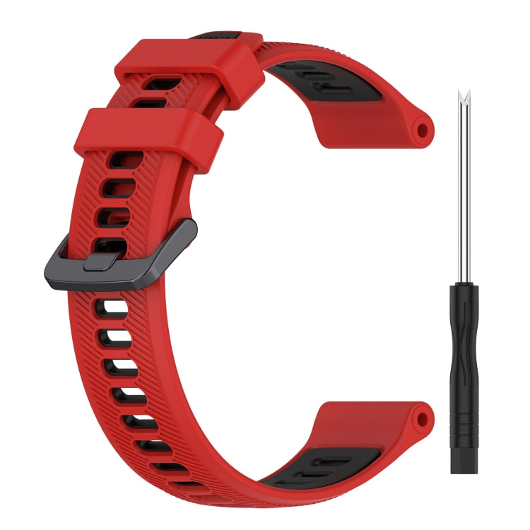 For Garmin Forerunner 935 Sports Two-Color Silicone Watch Band(Red+Black) - Watch Bands by PMC TechLife | Online Shopping South Africa | PMC TechLife
