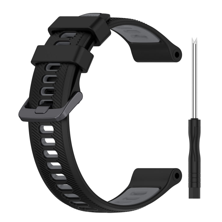 For Garmin Instinct Sports Two-Color Silicone Watch Band(Black+Grey) - Watch Bands by PMC TechLife | Online Shopping South Africa | PMC TechLife