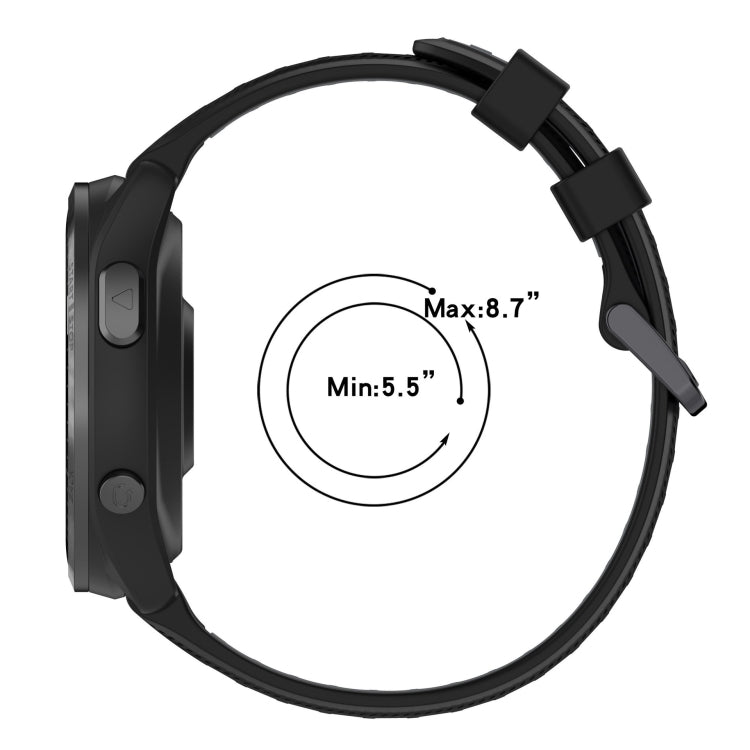 For Garmin Instinct Crossover Sports Two-Color Silicone Watch Band(Black+Grey) - Watch Bands by PMC TechLife | Online Shopping South Africa | PMC TechLife