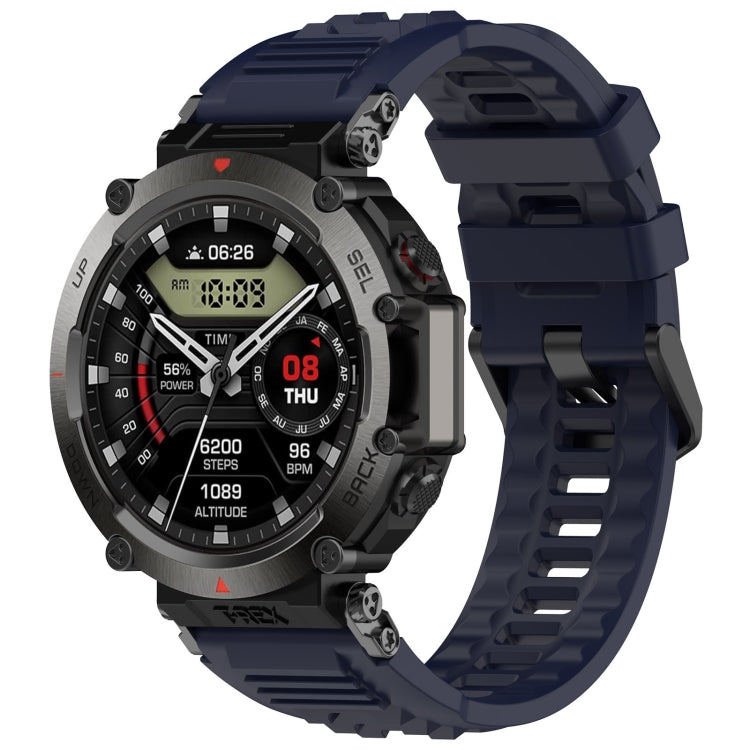 For Amazfit T-Rex Ultra Silicone Sports Watch Band(Midnight Blue) - Watch Bands by PMC TechLife | Online Shopping South Africa | PMC TechLife
