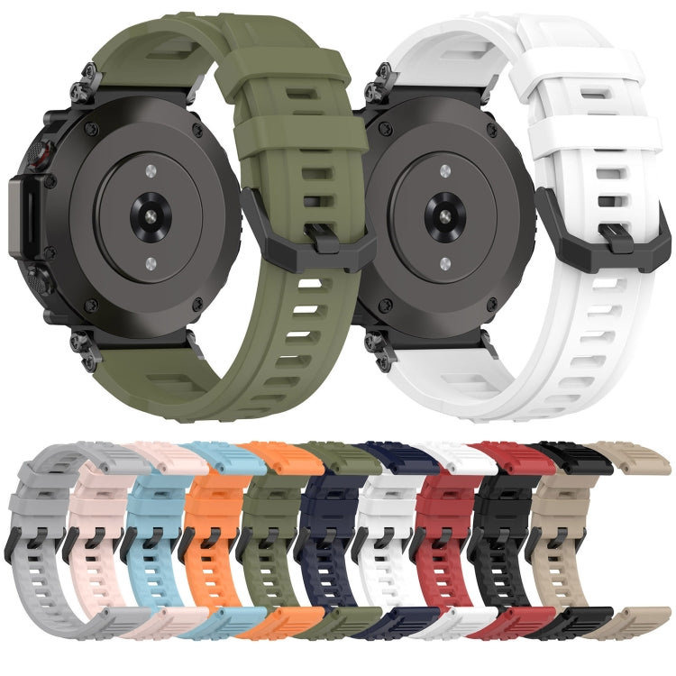 For Amazfit T-Rex Ultra Silicone Sports Watch Band(Grey) - Watch Bands by PMC TechLife | Online Shopping South Africa | PMC TechLife