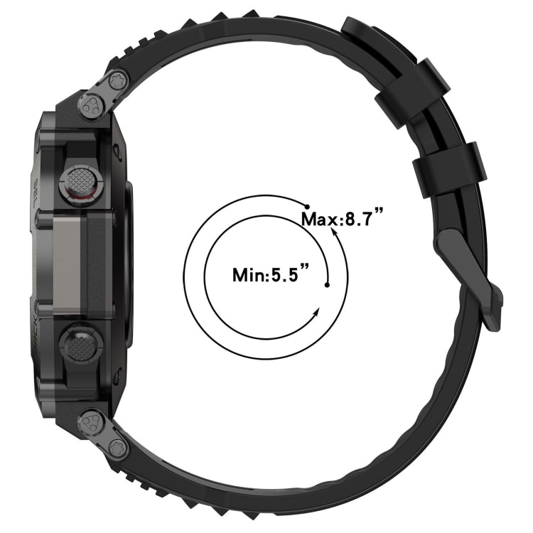 For Amazfit T-Rex Ultra Silicone Sports Watch Band(Grey) - Watch Bands by PMC TechLife | Online Shopping South Africa | PMC TechLife