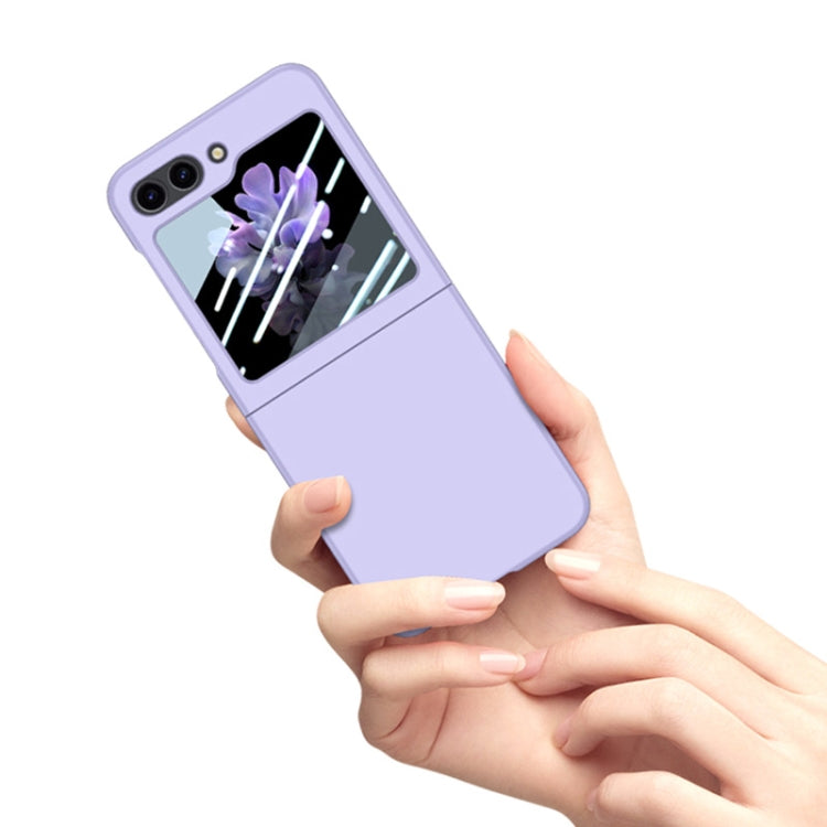 For Samsung Galaxy Z Flip5 JUNSUNMAY Smoothly PC + 9H Tempered Glass Protector Folding Phone Case(Navy Blue) - Galaxy Z Flip5 Cases by JUNSUNMAY | Online Shopping South Africa | PMC TechLife | Buy Now Pay Later Mobicred