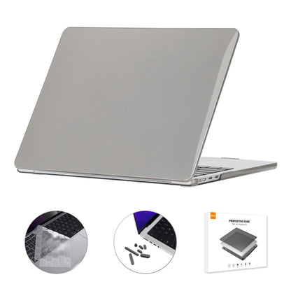 For MacBook Air 15.3 A2941 ENKAY US Version 3 in 1 Crystal Protective Case with TPU Keyboard Film & Anti-dust Plugs(Grey) - MacBook Air Cases by ENKAY | Online Shopping South Africa | PMC Jewellery