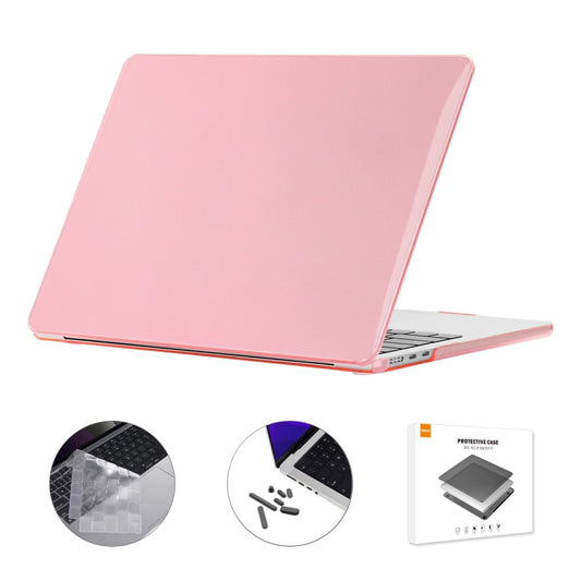 For MacBook Air 15.3 A2941 ENKAY EU Version 3 in 1 Crystal Protective Case with TPU Keyboard Film & Anti-dust Plugs(Pink) - MacBook Air Cases by ENKAY | Online Shopping South Africa | PMC Jewellery