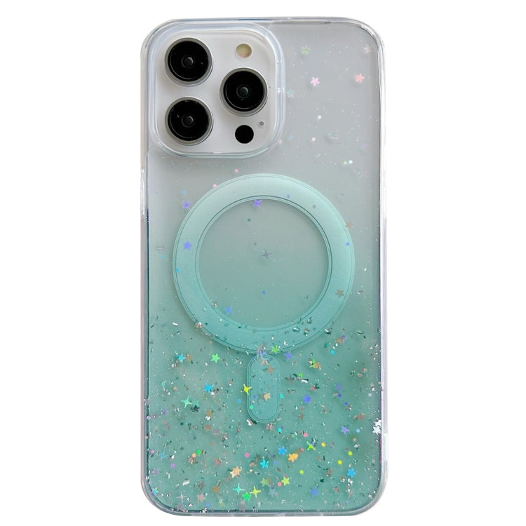 For iPhone 15 Pro Max Glitter MagSafe Hybrid Clear TPU Phone Case(Green) - free shipping - PMC TechLife - Order now!