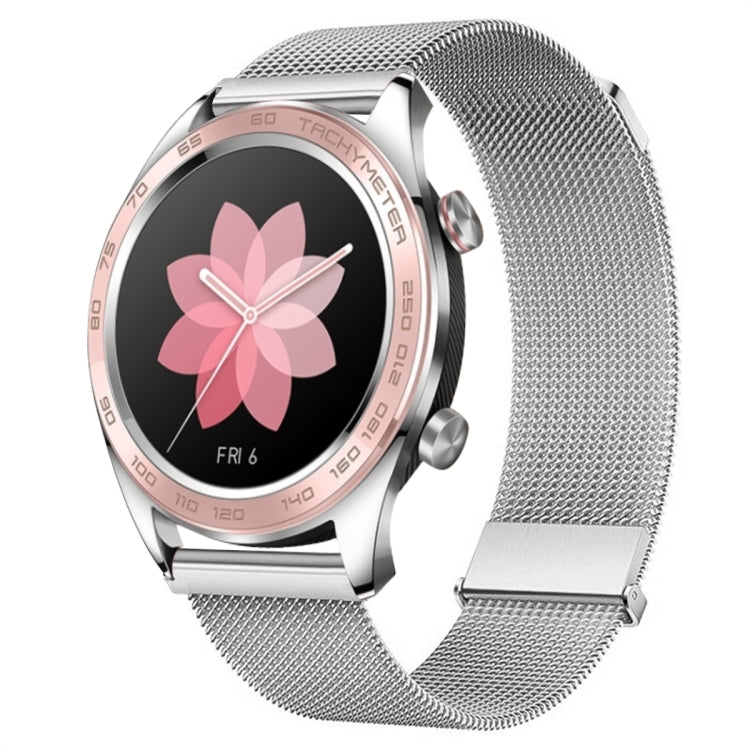 For Honor Watch Dream Milan Double Magnetic Steel Mesh Watch Band(Silver) - Watch Bands by PMC TechLife | Online Shopping South Africa | PMC TechLife