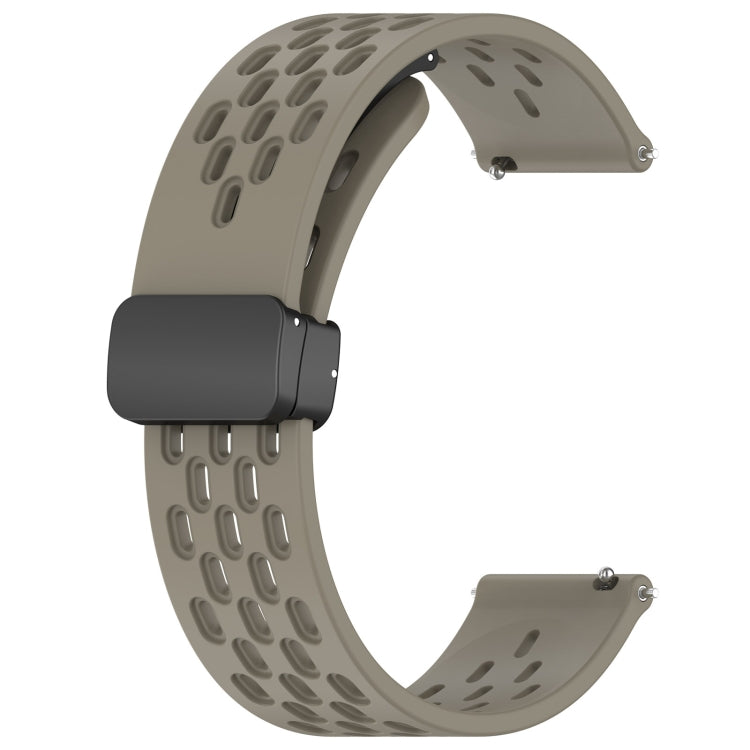 For Samsung Galaxy Watch3 45mm 22mm Folding Magnetic Clasp Silicone Watch Band(Space Ash) - free shipping - PMC TechLife - Order now!