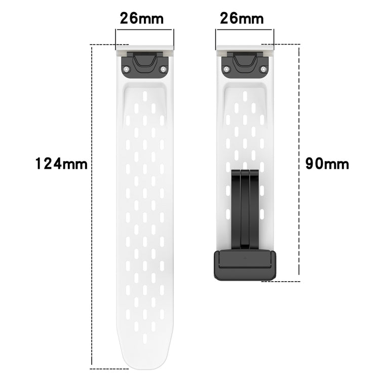 Compatible with Garmin Tactix 7 26mm Folding Buckle Hole Silicone Watch Band(Yellow) - free shipping - PMC TechLife - Order now!