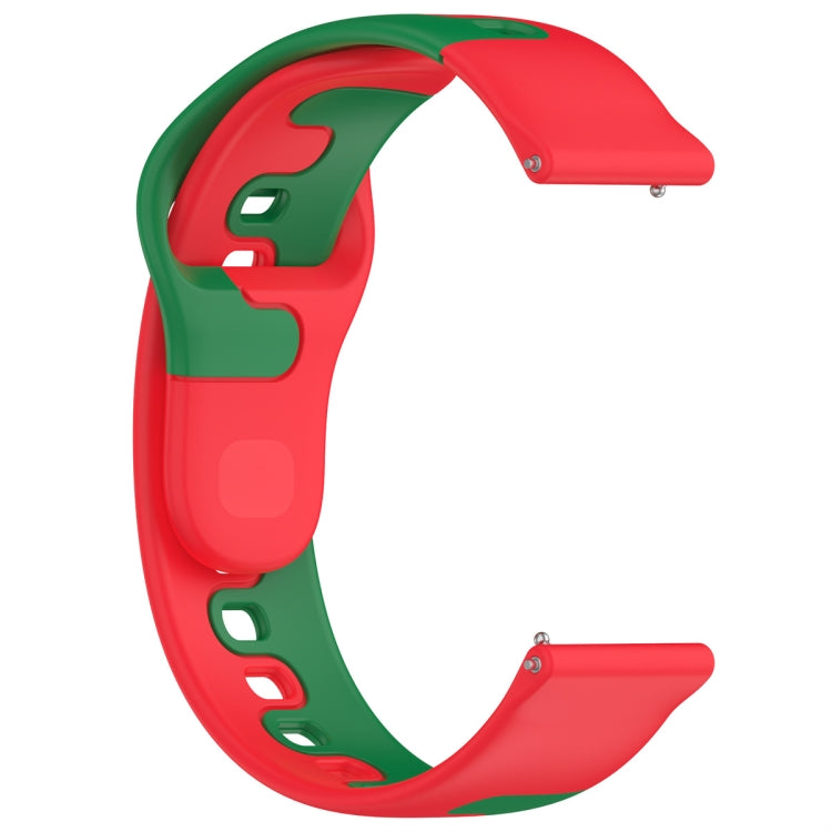 For Samsung Gear S3 Classic / Frontier 22mm Double Color Silicone Watch Band(Red+Green) - free shipping - PMC TechLife - Order now!