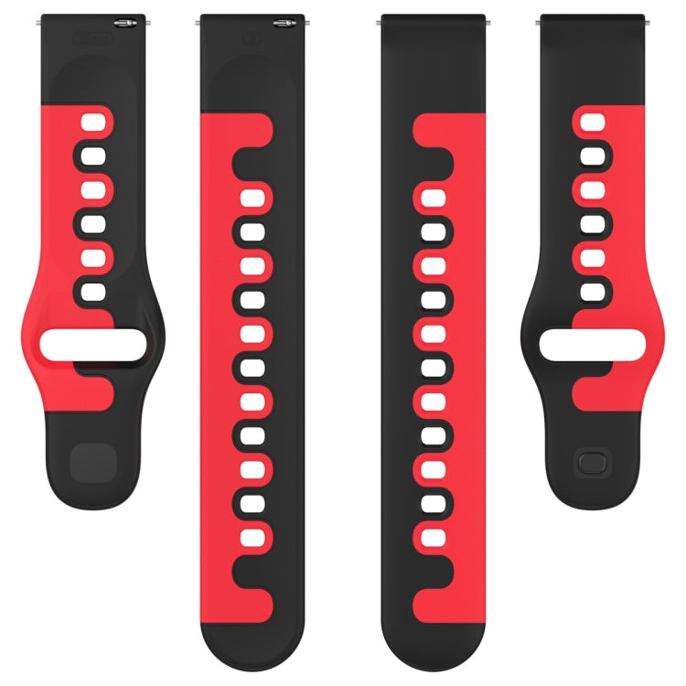 For Samsung Gear S3 Classic / Frontier 22mm Double Color Silicone Watch Band(Black+Gray) - Watch Bands by PMC TechLife | Online Shopping South Africa | PMC TechLife