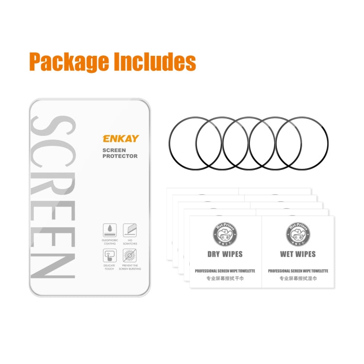 For Amazfit Cheetah / Cheetah Pro 5pcs ENKAY 3D Full Coverage Soft PC Edge PMMA HD Screen Film - Screen Protector by ENKAY | Online Shopping South Africa | PMC TechLife