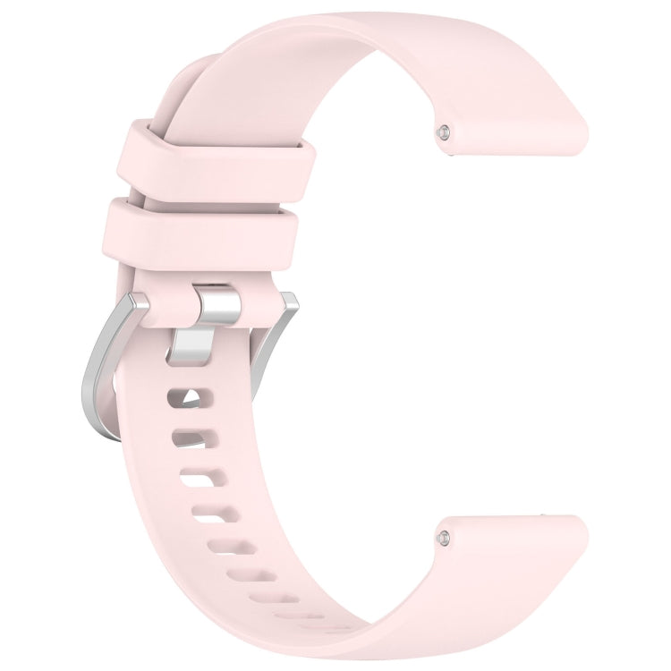Compatible with Garmin Approach S40 Liquid Glossy Silver Buckle Silicone Watch Band(Pink) - Watch Bands by PMC TechLife | Online Shopping South Africa | PMC TechLife | Buy Now Pay Later Mobicred