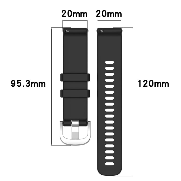 Compatible with Garmin Venu 2 Plus Liquid Glossy Silver Buckle Silicone Watch Band(Dark Blue) - free shipping - PMC TechLife - Order now!
