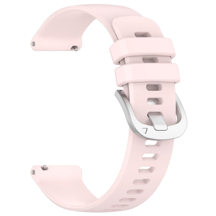Compatible with Garmin Venu 3S Liquid Glossy Silver Buckle Silicone Watch Band(Pink) - Watch Bands by PMC TechLife | Online Shopping South Africa | PMC TechLife | Buy Now Pay Later Mobicred