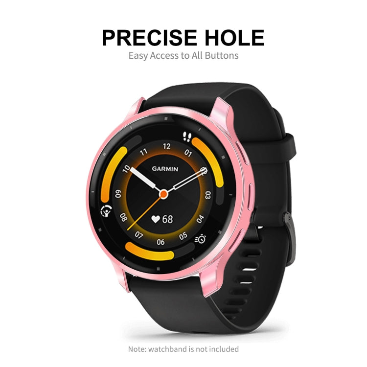 Compatible with Garmin Venu 3 ENKAY Hat-Prince Full Coverage Electroplated TPU Watch Case with Screen Protection(Black) - free shipping - PMC TechLife - Order now!
