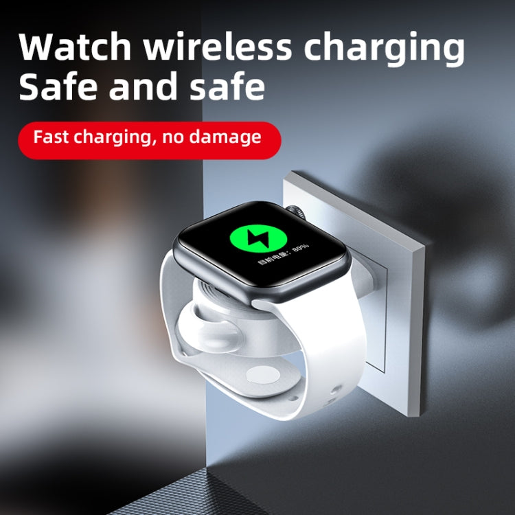 For Apple Watch Aluminum USB Watch Wireless Charger(White) - Charger / Holder by PMC TechLife | Online Shopping South Africa | PMC TechLife