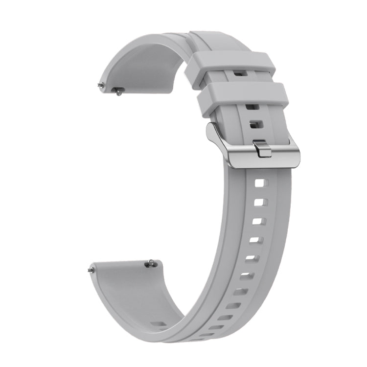 For Huawei Watch 4 Pro Tire Pattern Silver Buckle Silicone Watch Band(Light Gray) - free shipping - PMC TechLife - Order now!