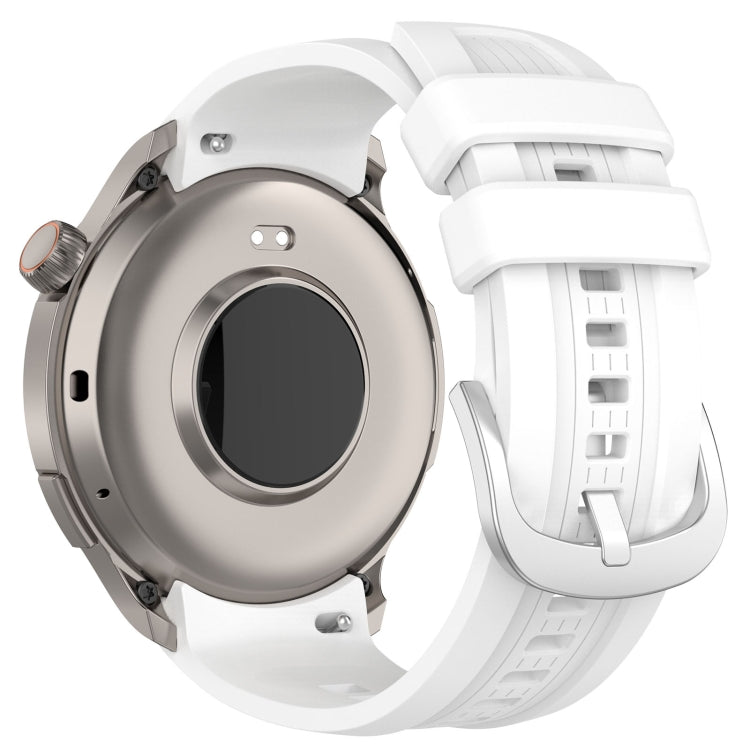 For Amazfit Balance A2286 Vertical Texture Silicone Watch Band(White) - Watch Bands by PMC TechLife | Online Shopping South Africa | PMC TechLife