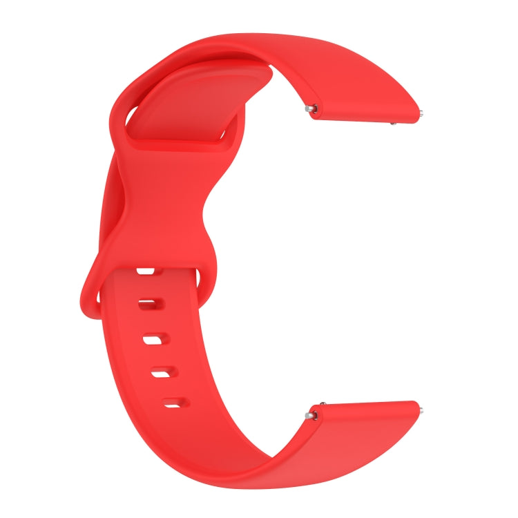 For Amazfit Active L Butterfly 8-shaped Buckle Silicone Watch Band(Red) - Watch Bands by PMC TechLife | Online Shopping South Africa | PMC TechLife