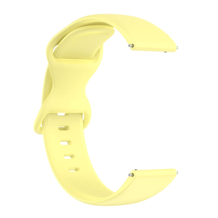 For Amazfit Active S Butterfly 8-shaped Buckle Silicone Watch Band(Yellow) - Watch Bands by PMC TechLife | Online Shopping South Africa | PMC TechLife