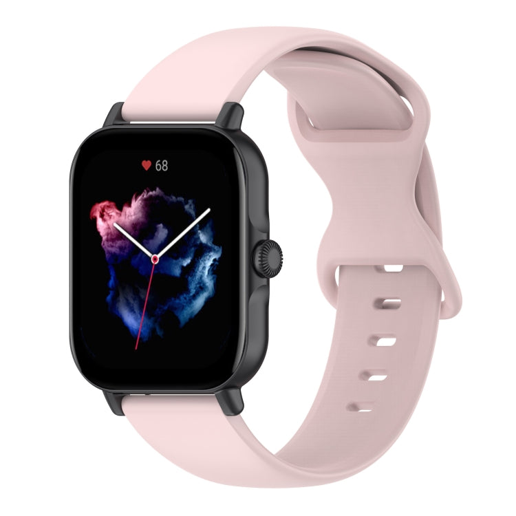 For Amazfit Active S Butterfly 8-shaped Buckle Silicone Watch Band(Rose Pink) - Watch Bands by PMC TechLife | Online Shopping South Africa | PMC TechLife