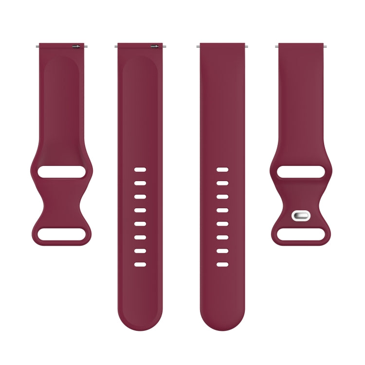 For Amazfit Active S Butterfly 8-shaped Buckle Silicone Watch Band(Wine) - Watch Bands by PMC TechLife | Online Shopping South Africa | PMC TechLife