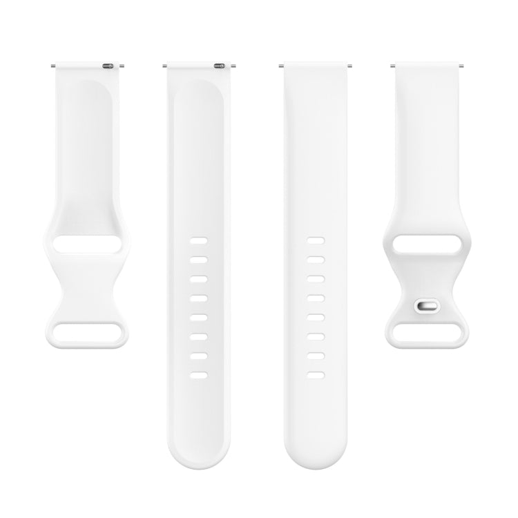 For Amazfit Active S Butterfly 8-shaped Buckle Silicone Watch Band(White) - Watch Bands by PMC TechLife | Online Shopping South Africa | PMC TechLife