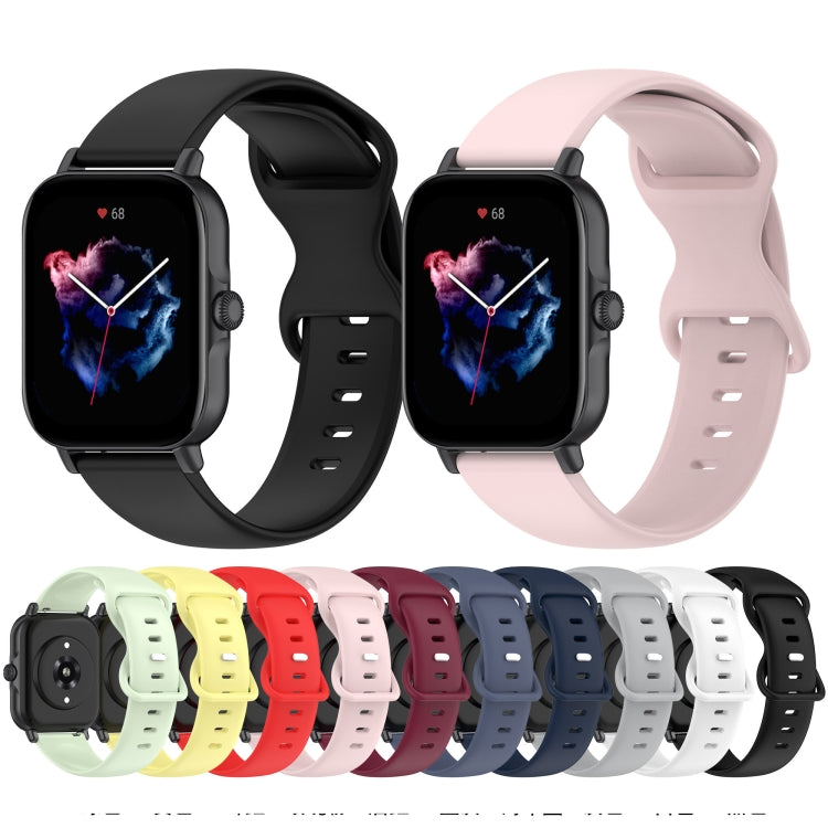 For Amazfit Active S Butterfly 8-shaped Buckle Silicone Watch Band(Rose Pink) - Watch Bands by PMC TechLife | Online Shopping South Africa | PMC TechLife