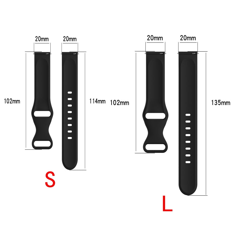 For Amazfit Active L Butterfly 8-shaped Buckle Silicone Watch Band(Wine) - Watch Bands by PMC TechLife | Online Shopping South Africa | PMC TechLife