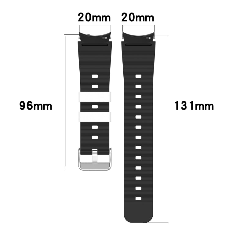 For Samsung Galaxy Watch 5 Pro Two Color Horizontal Silicone Watch Band(Grey Yellow) - Watch Bands by PMC TechLife | Online Shopping South Africa | PMC TechLife