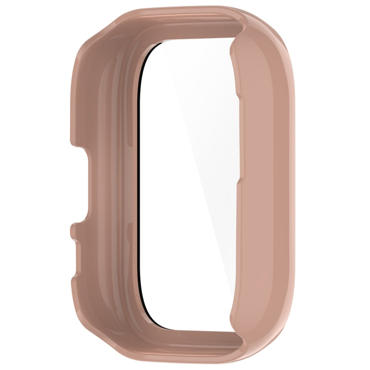 For Amazfit Aactive PC Integrated Tempered Glass Watch Case(Pink) - Watch Cases by PMC TechLife | Online Shopping South Africa | PMC TechLife