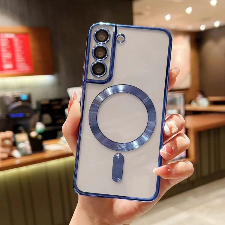 For Samsung Galaxy S22 5G MagSafe Electroplating TPU Phone Case(Blue) - Galaxy S22 5G Cases by PMC TechLife | Online Shopping South Africa | PMC TechLife