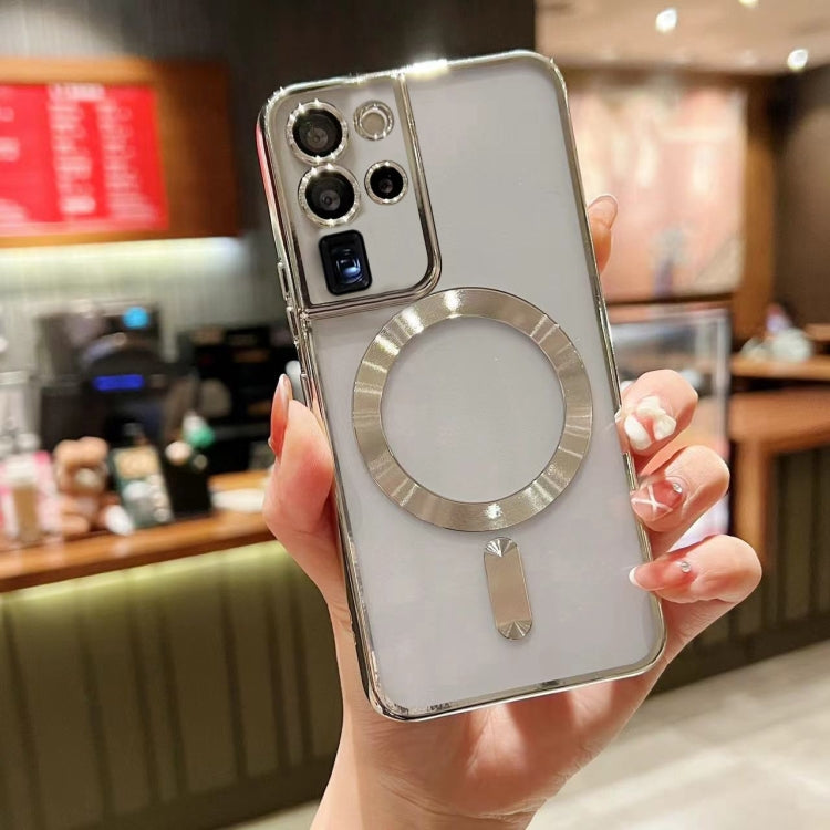For Samsung Galaxy S20 Ultra 5G MagSafe Electroplating TPU Phone Case(Silver) - Galaxy Phone Cases by PMC TechLife | Online Shopping South Africa | PMC TechLife