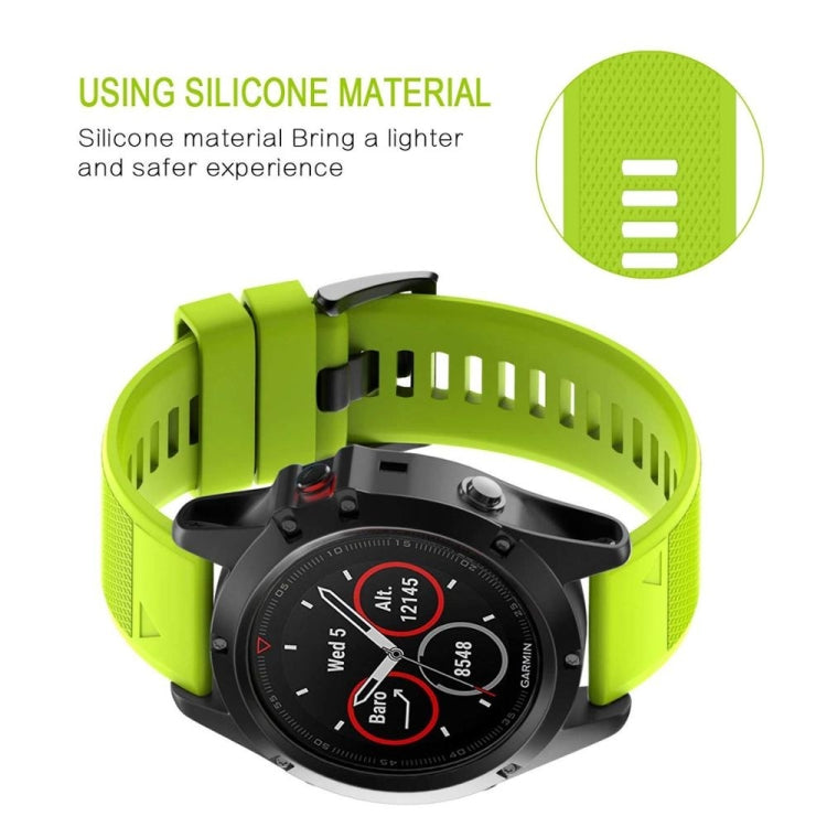Compatible with Garmin Descent MK 2i 26mm Quick Release Silicone Watch Band(Black) - Watch Bands by PMC TechLife | Online Shopping South Africa | PMC TechLife | Buy Now Pay Later Mobicred