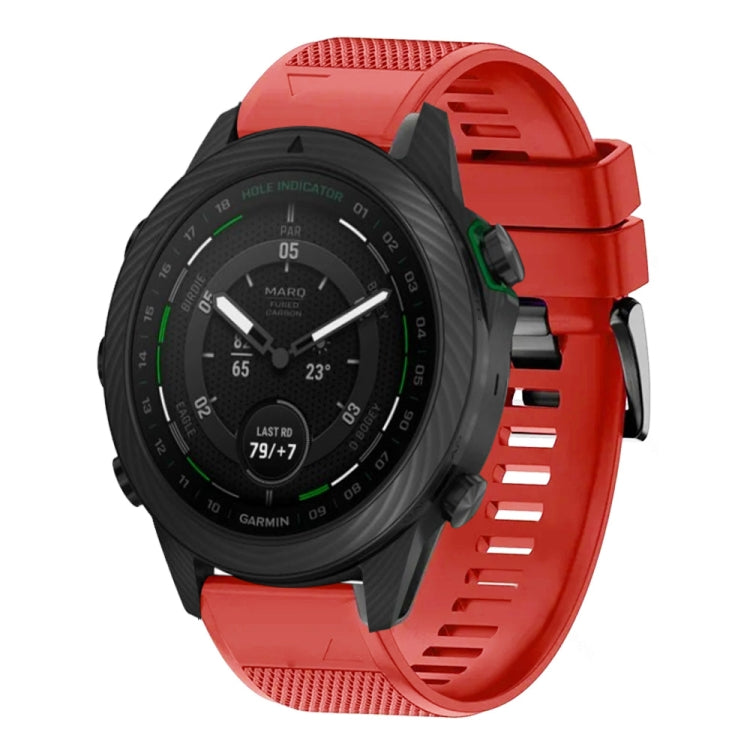 Compatible with Garmin MARQ Golfer 22mm Quick Release Silicone Watch Band(Red) - Watch Bands by PMC TechLife | Online Shopping South Africa | PMC TechLife | Buy Now Pay Later Mobicred