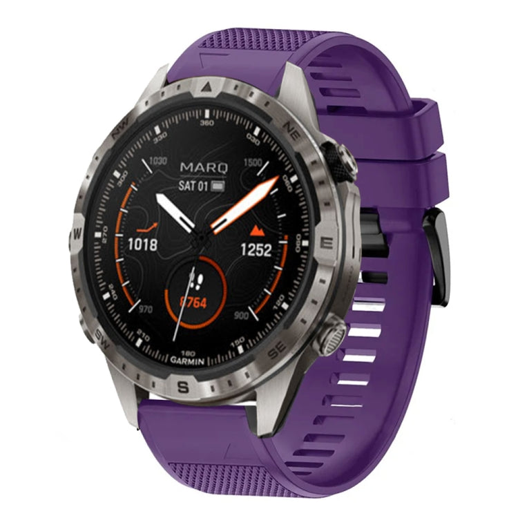 Compatible with Garmin MARQ Adventurer Gen 2 22mm Quick Release Silicone Watch Band(Purple) - free shipping - PMC TechLife - Order now!