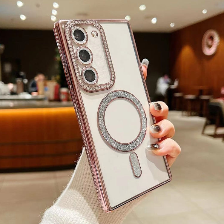 For Samsung Galaxy S23 5G Diamond Gradient Plated MagSafe TPU Phone Case(Pink) - free shipping - PMC TechLife - Order now!