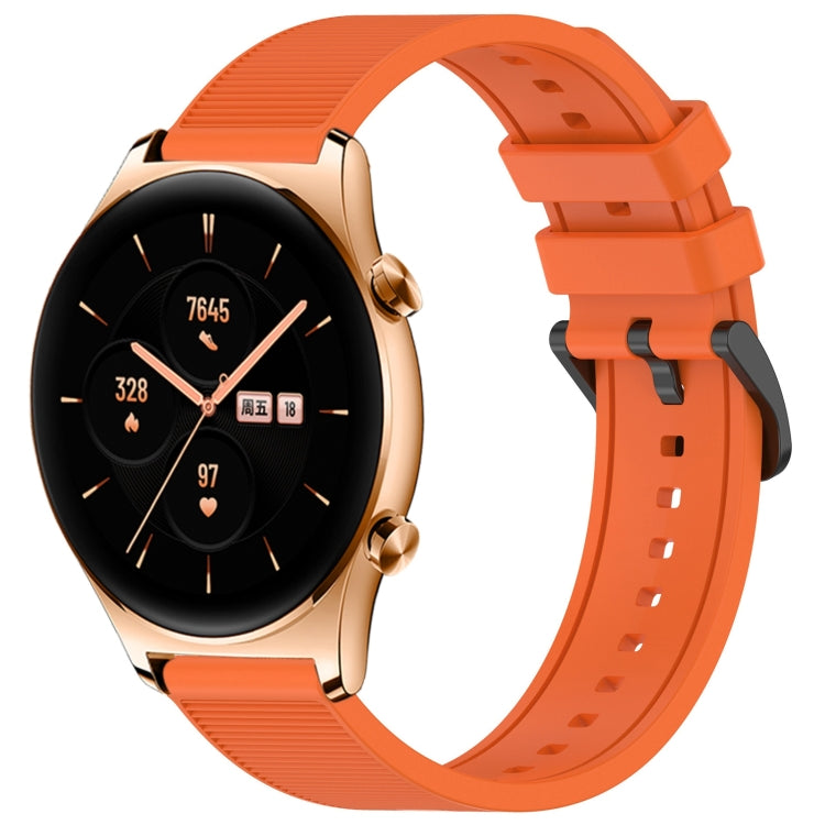 For Honor Watch GS 3 22mm Textured Silicone Solid Color Watch Band(Orange) - Watch Bands by PMC TechLife | Online Shopping South Africa | PMC TechLife