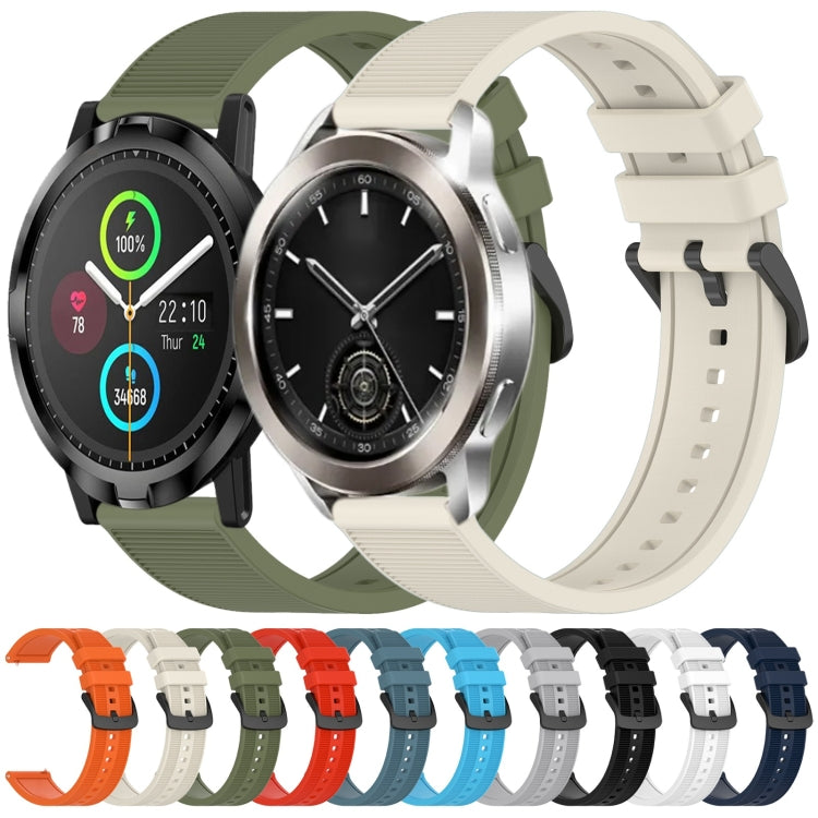 For Xiaomi Haylou RT2 LS10 22mm Textured Silicone Solid Color Watch Band(White) - free shipping - PMC TechLife - Order now!