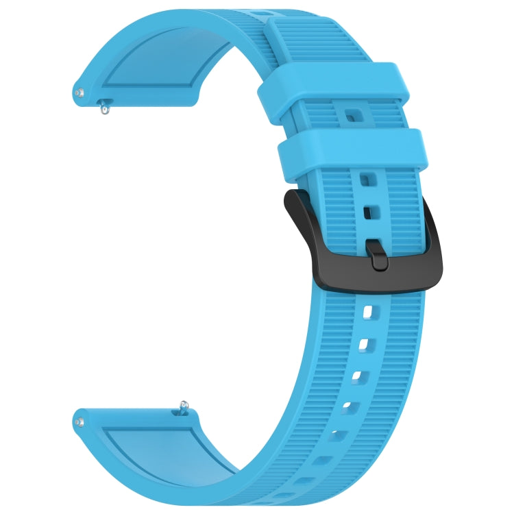 For Garmin Vivoactive 4 22mm Textured Silicone Solid Color Watch Band(Sky Blue) - free shipping - PMC TechLife - Order now!