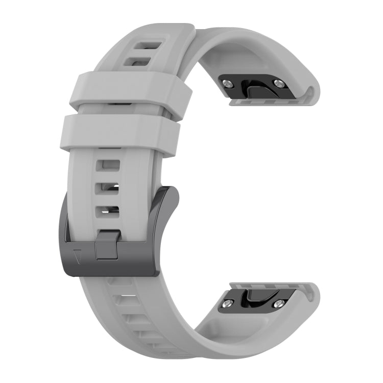 Compatible with Garmin Instinct 2 / Instinct Solid Color Black Buckle Silicone Quick Release Watch Band(Gray) - free shipping - PMC TechLife - Order now!