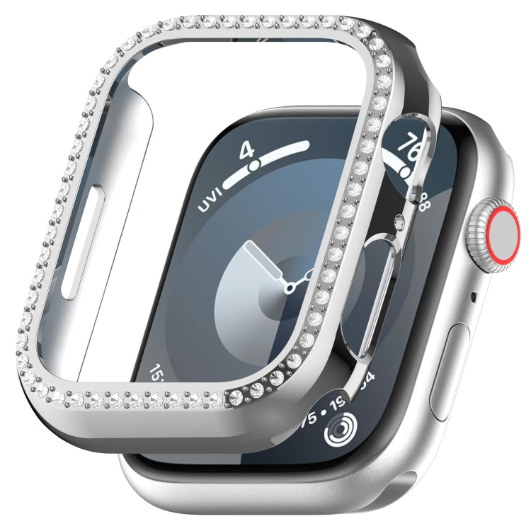 For Apple Watch Series 7 41mm Diamond Hollow PC Watch Case(Silver) - free shipping - PMC TechLife - Order now!
