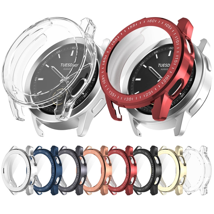For Xiaomi Watch S3 Full Package TPU Electroplated Watch Protective Case(Dark  Gray) - Watch Cases by PMC TechLife | Online Shopping South Africa | PMC TechLife | Buy Now Pay Later Mobicred