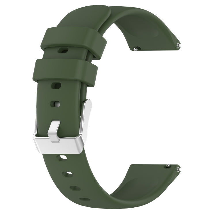 Compatible with Garmin Venu SQ 20mm Smooth Solid Color Silicone Watch Band(Army Green) - free shipping - PMC TechLife - Order now!