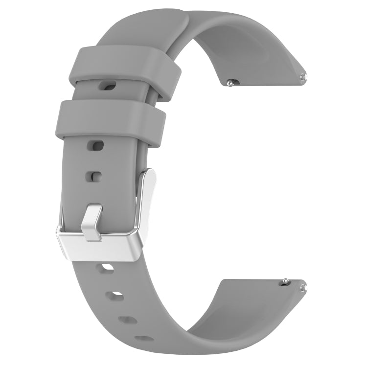Compatible with Garmin Compatible witherunner 245 20mm Smooth Solid Color Silicone Watch Band(Grey) - free shipping - PMC TechLife - Order now!