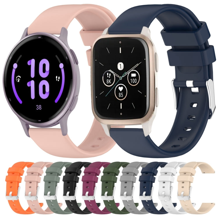 Compatible with Garmin Move Trend 20mm Smooth Solid Color Silicone Watch Band(Black) - Watch Bands by PMC TechLife | Online Shopping South Africa | PMC TechLife | Buy Now Pay Later Mobicred