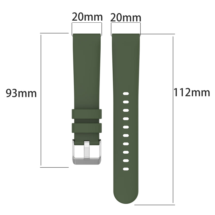 Compatible with Garmin Vivoactive 5 20mm Smooth Solid Color Silicone Watch Band(Midnight Blue) - free shipping - PMC TechLife - Order now!