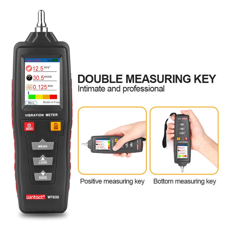 WINTACT WT63B Handheld Vibration Analyzer Digital Vibration Meter - Other Tester Tool by Wintact | Online Shopping South Africa | PMC Jewellery